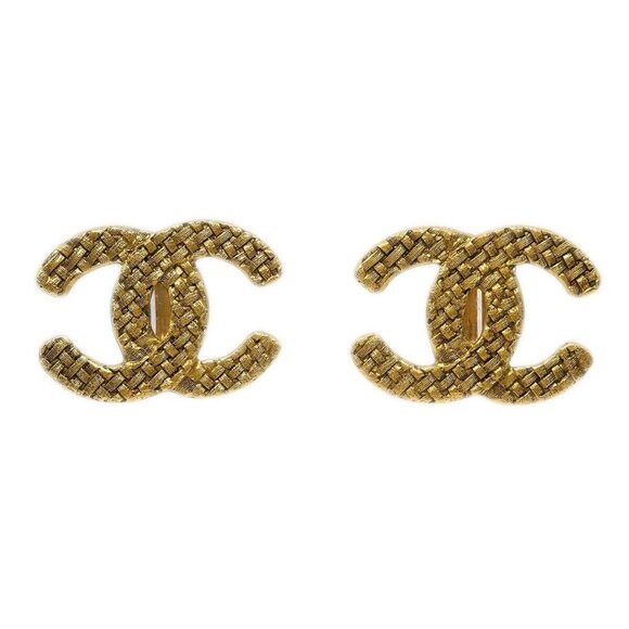 Chanel Gold CC Earrings Clip-On - Picture 9 of 9